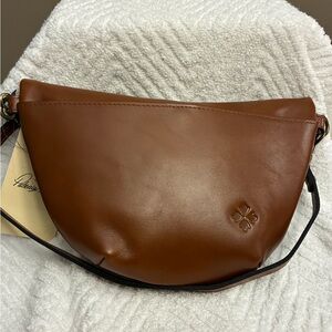 Patricia Nash Rich Brown Leather Crossbody Bag